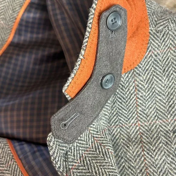 JOE Joseph Abboud Tan Brown 100% Wool Elbow Patch Jacket Sports Coat Sz 48R NWT